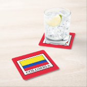 Dessous-de-verre Carré En Papier Colombie (En situation)