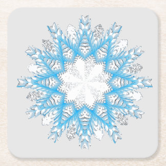 Dessous-de-verre Carré En Papier Comme Les Mouches À Neige