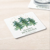 Dessous-de-verre Carré En Papier Compagnie forestière d'hiver (Incliné)