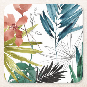 Dessous-de-verre Carré En Papier Composition tropicale