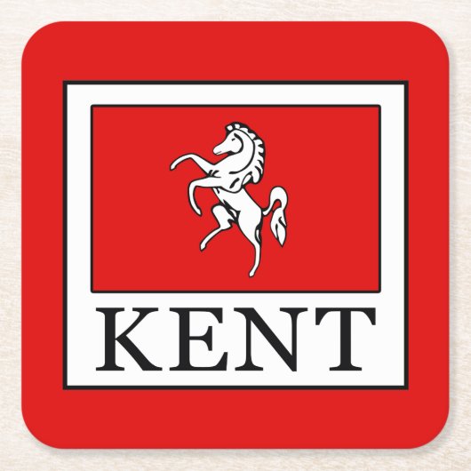 Dessous-de-verre Carré En Papier Comté de Kent (Devant)