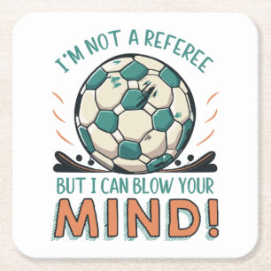 Dessous-de-verre Carré En Papier Conception amusante de football