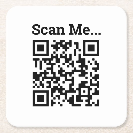 Dessous-de-verre Carré En Papier Conception de code QR (Devant)