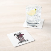 Dessous-de-verre Carré En Papier Conception de jeux de contrôle mental (En situation)