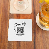 Dessous-de-verre Carré En Papier Conception de restaurant QR Code Scan Me minimalis