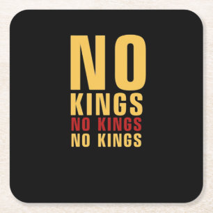 Dessous-de-verre Carré En Papier Conception Minimaliste No Kings Rebelle No Kings C