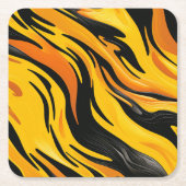 Dessous-de-verre Carré En Papier Conception par bandes (Devant)