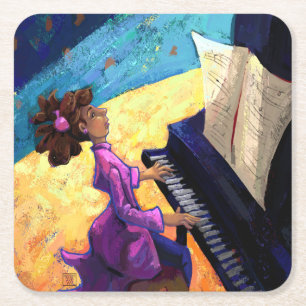 Dessous-de-verre Carré En Papier Concert de piano