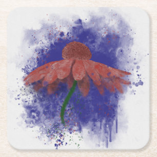 Dessous-de-verre Carré En Papier Coneflower