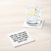 Dessous-de-verre Carré En Papier Confiance (En situation)