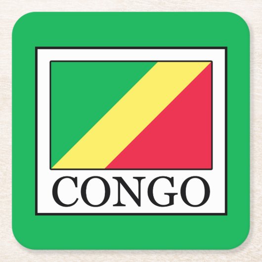 Dessous-de-verre Carré En Papier Congo (Devant)