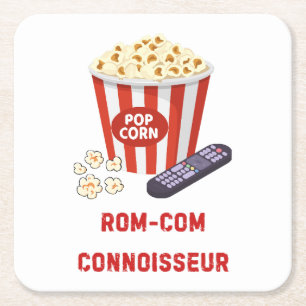 Dessous-de-verre Carré En Papier Connaisseur de comédie romantique