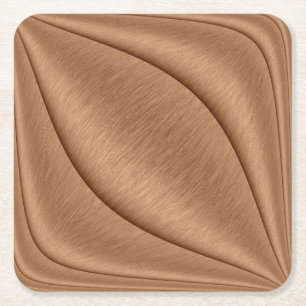 Dessous-de-verre Carré En Papier Contour cuivre