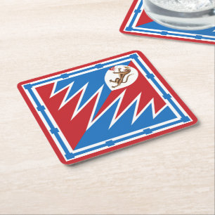 Dessous-de-verre Carré En Papier Contrada della Pantera (Panther) Palio di Siena