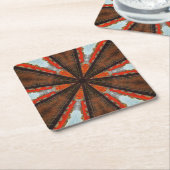 Dessous-de-verre Carré En Papier Cool Kaleidoscope Vue de l'industrie (Incliné)