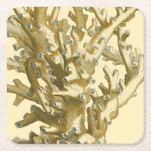 Dessous-de-verre Carré En Papier Corail par la mer