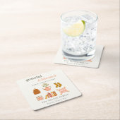 Dessous-de-verre Carré En Papier Cosy Scandi Automne Essentiel Blush Thanksgiving (En situation)