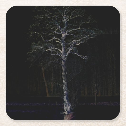 Dessous-de-verre Carré En Papier Côté foncé 3 coastercnm (Devant)