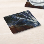 Dessous-de-verre Carré En Papier Côté foncé 7 (Incliné)