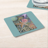 Dessous-de-verre Carré En Papier Côte Tidepool de l'Orégon (Incliné)