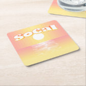 Dessous-de-verre Carré En Papier Coucher de soleil SoCal (Incliné)