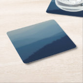 Dessous-de-verre Carré En Papier Couches bleues (Incliné)