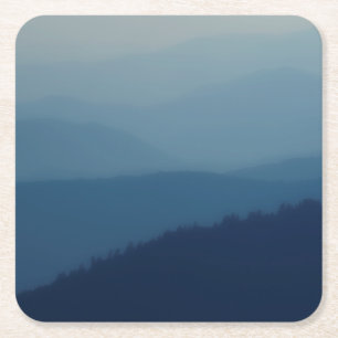 Dessous-de-verre Carré En Papier Couches bleues
