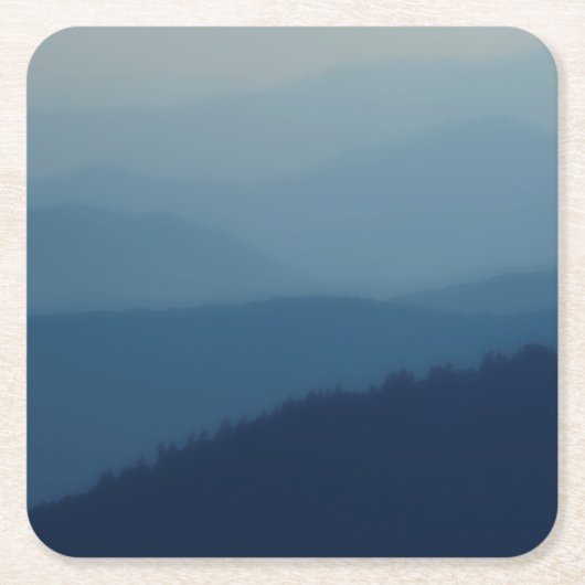 Dessous-de-verre Carré En Papier Couches bleues (Devant)