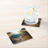 Dessous-de-verre Carré En Papier Couches Révélées (En situation)