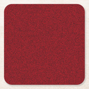 Dessous-de-verre Carré En Papier Couleur rouge Élégant Modèle blanc personnalis