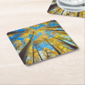 Dessous-de-verre Carré En Papier Couleurs automnales d'Aspen 2 (Incliné)