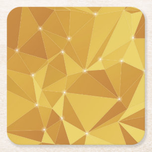 Dessous-de-verre Carré En Papier Couleurs cool de plusieurs formes en polygones d'o