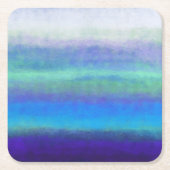 Dessous-de-verre Carré En Papier Couleurs douces bleu et vert (Devant)