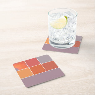 Dessous-de-verre Carré En Papier Couleurs du soleil du Mexique