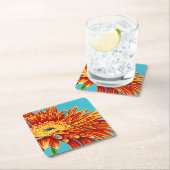 Dessous-de-verre Carré En Papier Couleurs éclatées I (En situation)