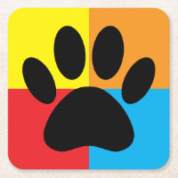 Couleurs vives de l'Empreinte de patte de chien pe