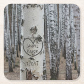 Dessous-de-verre Carré En Papier Country Rustic Carved (Devant)