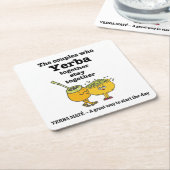 Dessous-de-verre Carré En Papier Couples YERBA MATE élégant (Incliné)