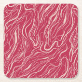 Dessous-de-verre Carré En Papier Courbes d'esquisse (Devant)