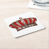 Dessous-de-verre Carré En Papier "Couronne royale" (Incliné)