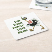 Dessous-de-verre Carré En Papier Course d'autruche dans le marais (Incliné)