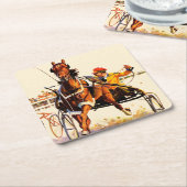 Dessous-de-verre Carré En Papier Course de harnais (Incliné)