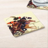 Dessous-de-verre Carré En Papier Course de pur sang (Incliné)