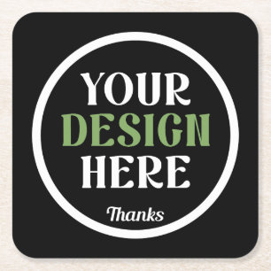 Dessous-de-verre Carré En Papier coutume, unique, élégant et minimaliste kiss hersh