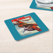 Dessous-de-verre Carré En Papier Couverture de magazine d'as de vol 5 (Incliné)