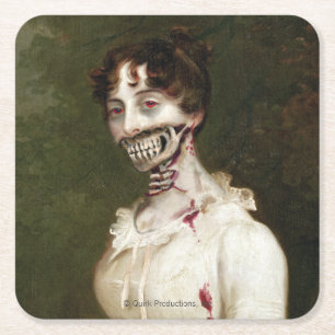 Dessous-de-verre Carré En Papier Couverture de zombi