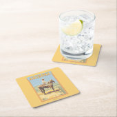 Dessous-de-verre Carré En Papier Cowboy (vue de côté) Arizona (En situation)