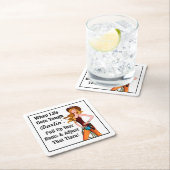 Dessous-de-verre Carré En Papier "Cowgirl Diva" (En situation)