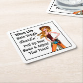 Dessous-de-verre Carré En Papier "Cowgirl Diva" (Incliné)