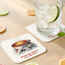 Cozy Winter Chili Cook-Off Party Watercolor